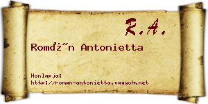 Román Antonietta névjegykártya